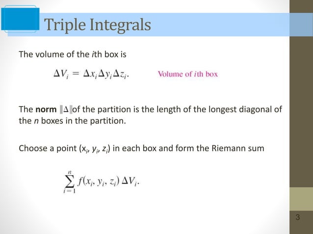 Triple integrals and applications | PPT