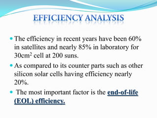 Triple junction based high efficiency tandem solar cells | PPTX