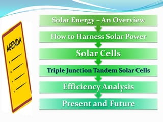 Triple junction based high efficiency tandem solar cells | PPTX