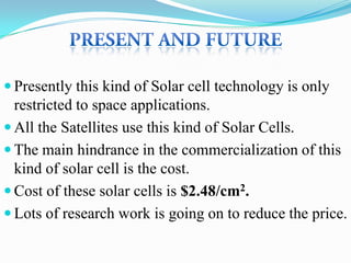 Triple junction based high efficiency tandem solar cells | PPTX