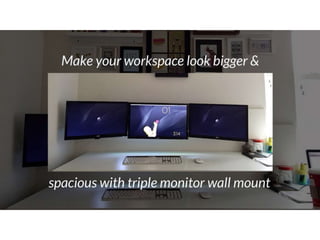 Triple moinitor wall mount
