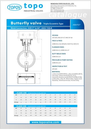 Triple offset butterfly valve weld 150 lb catalogue topo valve