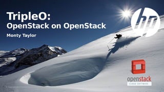 © Copyright 2013 Hewlett-Packard Development Company, L.P. The information contained herein is subject to change without notice.
TripleO:
OpenStack on OpenStack
Monty Taylor
 