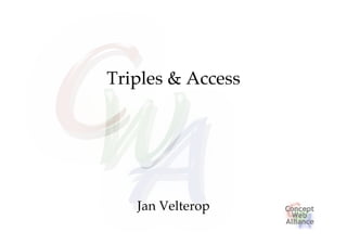 Triples & Access




   Jan Velterop
 