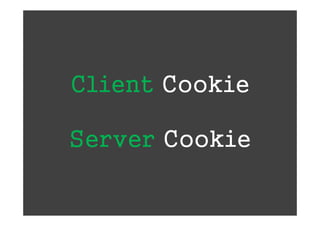 Client Cookie

Server Cookie
 