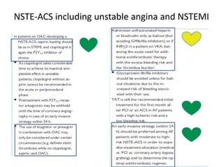 NSTE-ACS including unstable angina and NSTEMI
 