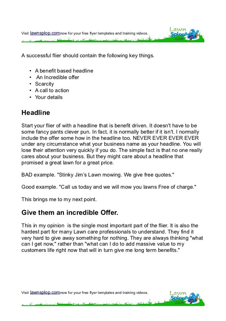 lawn mowing flyer template