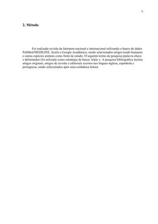 5
2. Método
Foi realizada revisão da literatura nacional e internacional utilizando o banco de dados
PubMed/MEDILINE, Scielo e Google Acadêmico, sendo selecionados artigos tendo humanos
e outras espécies animais como fonte de estudo. O seguinte termo de pesquisa (palavra-chave
e delimitador) foi utilizado como estratégia de busca: triple x. A pesquisa bibliográfica incluiu
artigos originais, artigos de revisão e editoriais escritos nas línguas inglesa, espanhola e
portuguesa, sendo selecionados após uma cuidadosa leitura.
 