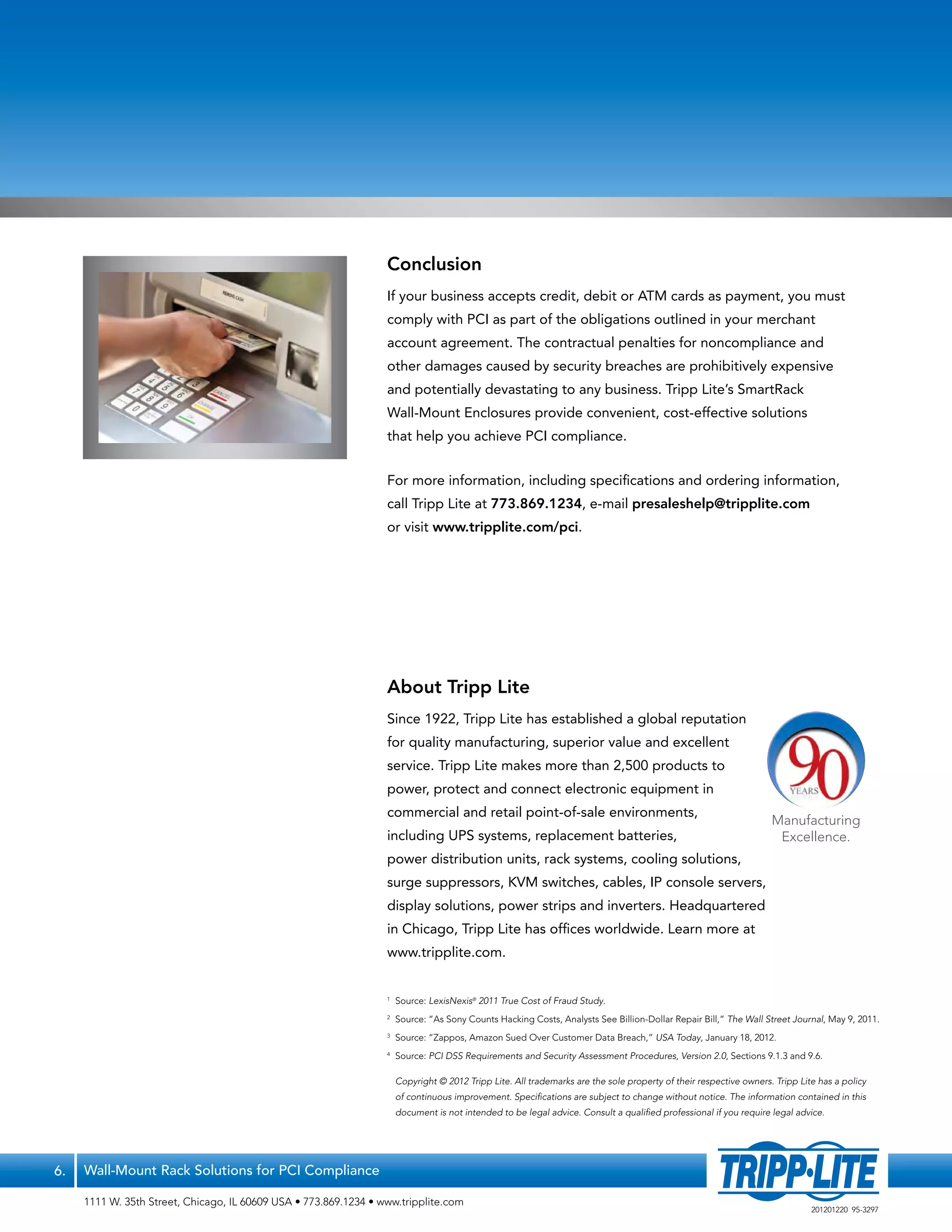 PCI Compliance with Tripp Lite Wall Mount Rack Cabinets | PDF | Credit ...