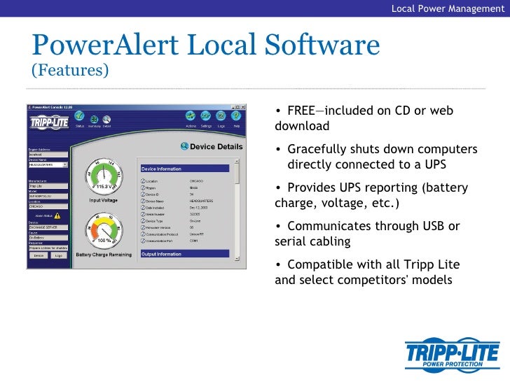 Tripp Lite Power Alert Vs Apc Power Monitoring