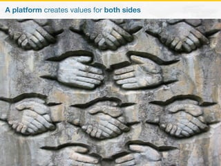 A platform creates values for both sides 
 