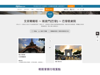 感謝聆聽，恭請指導 
輕鬆掌握⾏行程重點 
 