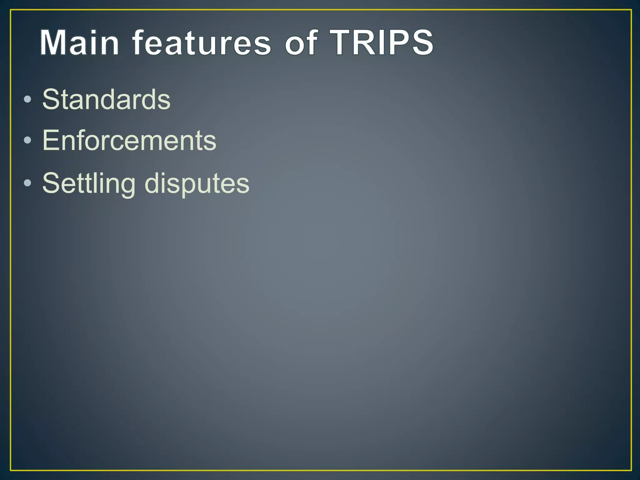 Trade Related Aspects Of Intellectual Property Rights (TRIPS) | PPTX