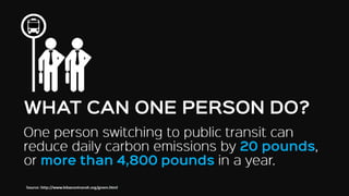 How Taking Public Transit Leads to a Greener Environment