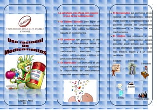 Triptico de uso racional de medicamentos