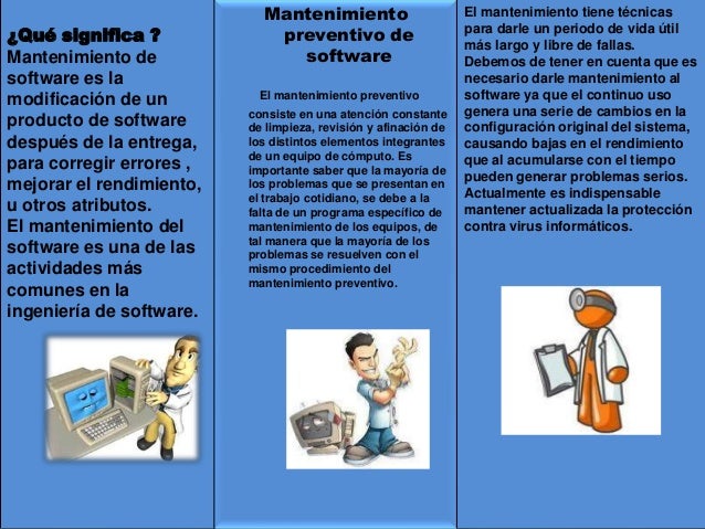 MANTENIMIENTO PREVENTIVO DE SOFTWARE (triptico)