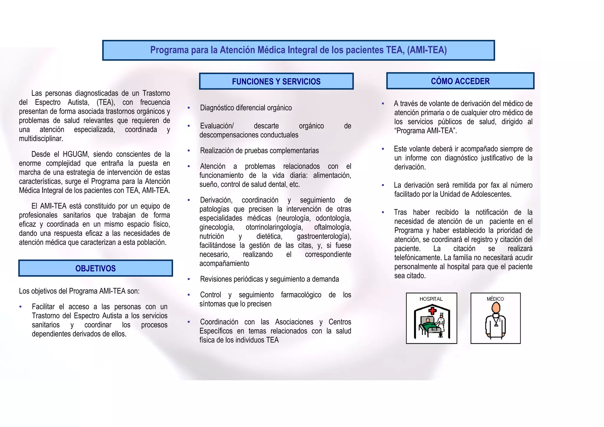 Triptico Informativo AMI_TEA | PPT