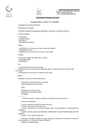 Curso de entrenador deportivo Gimnasia Ritmica, intensivo  julio en El Padul