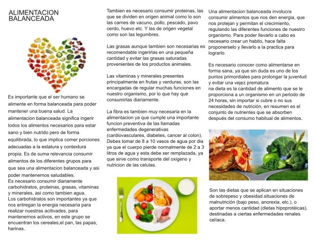 triptico alimentacion balanceada triptico alimentacion balanceada