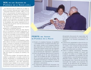 Triptico Los Agentes de Pastoral de la Salud | PDF