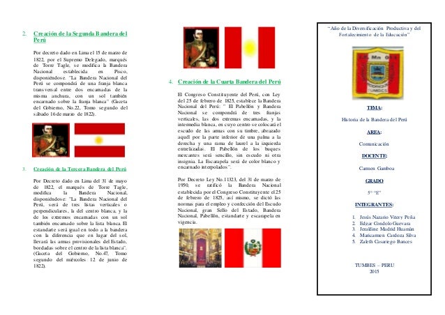 Triptico bandera del peru
