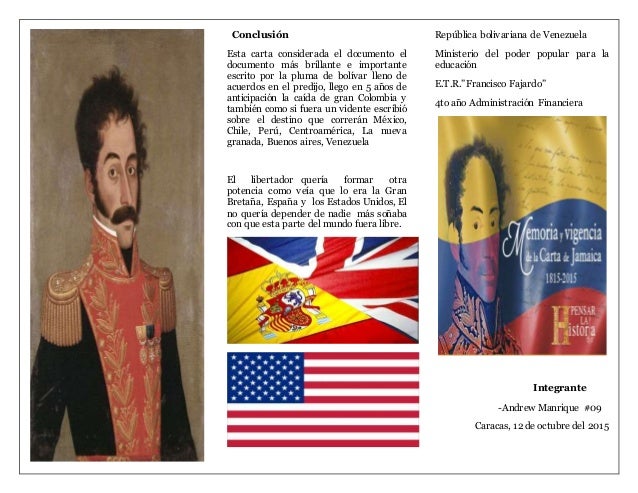 Triptico carta de jamaica