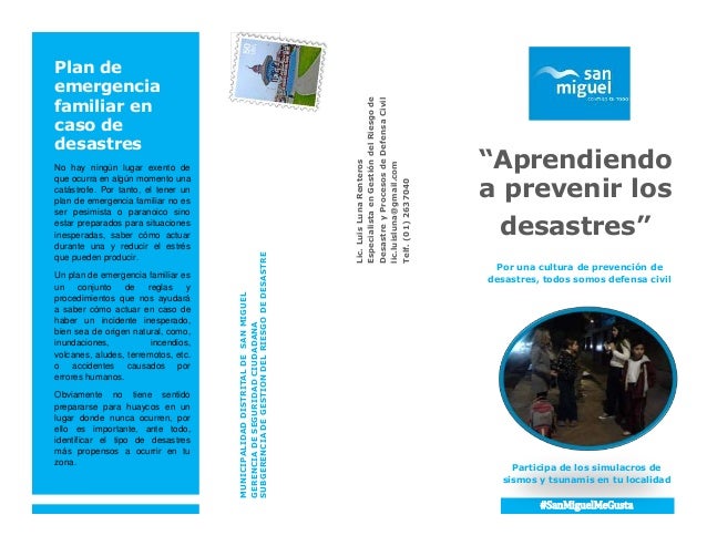 triptico de desastres