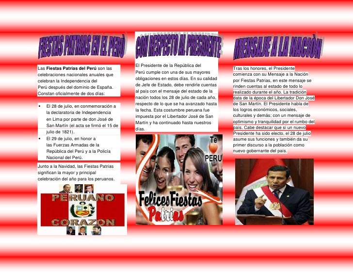 Triptico de las fiestas patrias