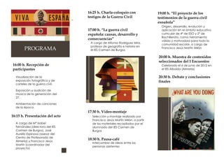 Suspendisse                               16:25 h. Charla-coloquio con
                                          testigos ...