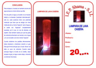 Triptico lampara de lava casera