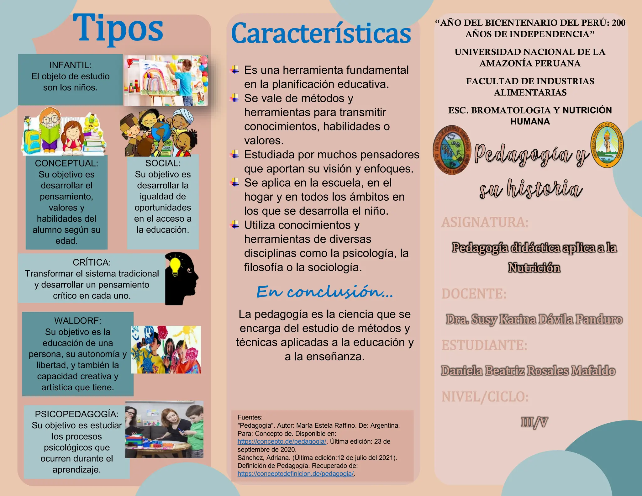TRÍPTICO SOBRE LA PEDAGOGÍA, ORIGEN, TEORÍAS, ETIMOLOGÍA Y