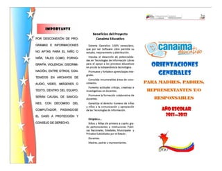 Tripticos informativos canaima