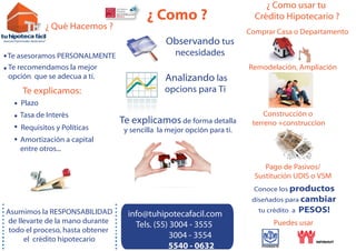 Triptico Tu Hipoteca Fácil | PDF