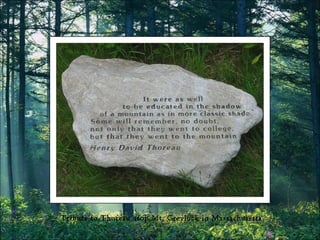 Tribute to Thoreau atop Mt. Greylock in Massachusetts 