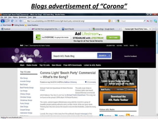 Blogs advertisement of “Corona” 