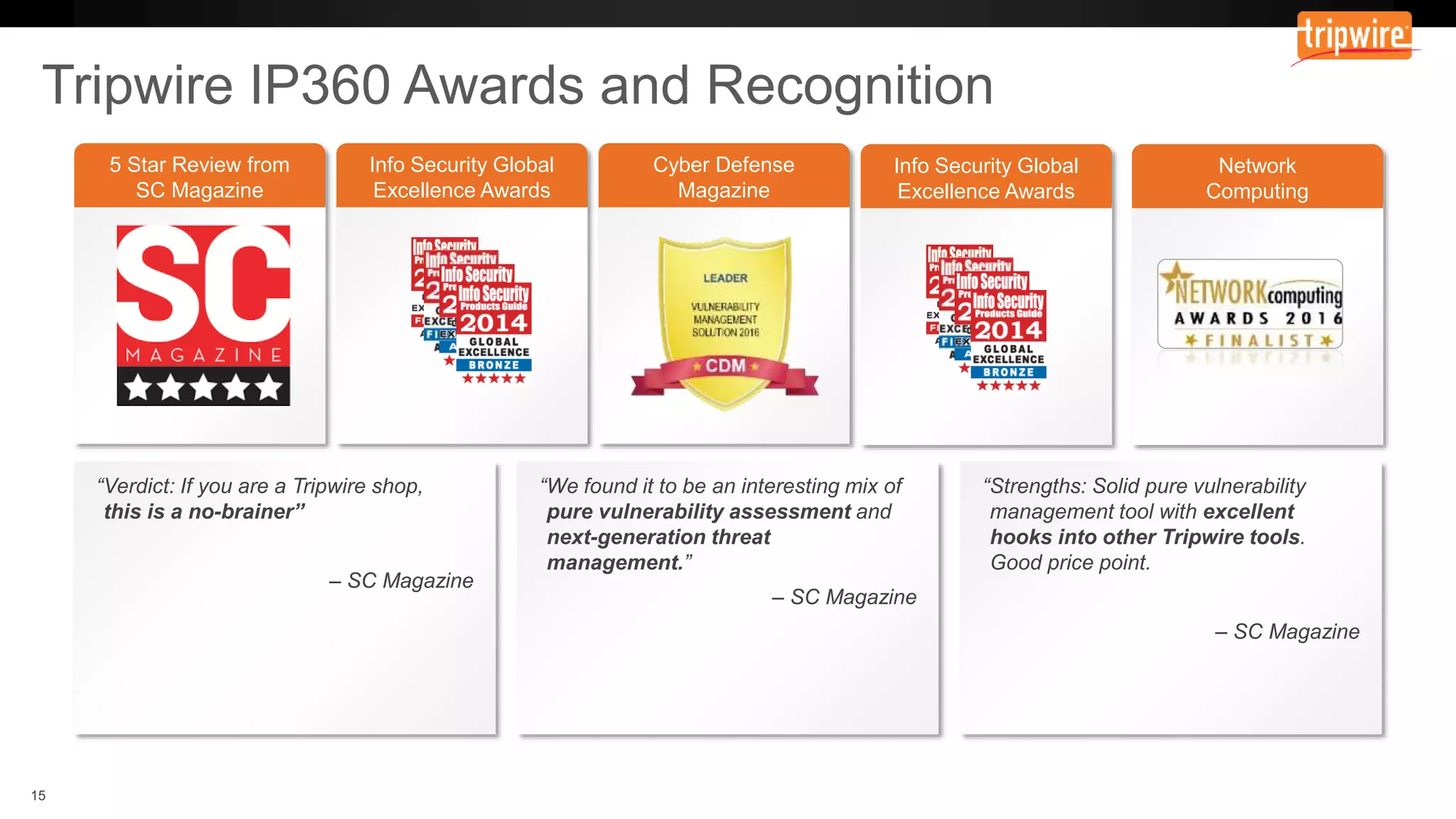 Info Security Global
Excellence Awards
Cyber Defense
Magazine
5 Star Review from
SC Magazine
Network
Computing
Info Security Global
Excellence Awards