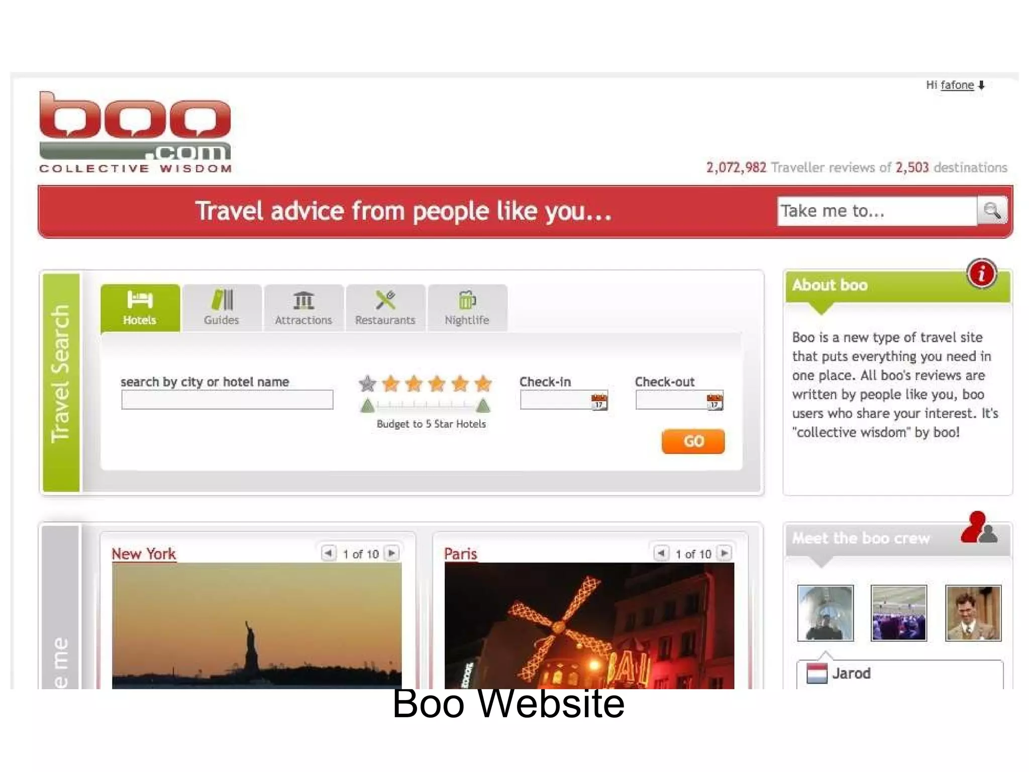 Boo Website  