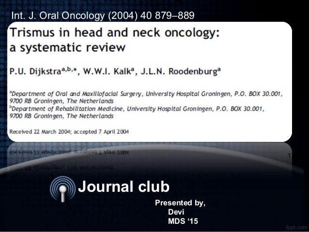 Trismus Systematic Review
