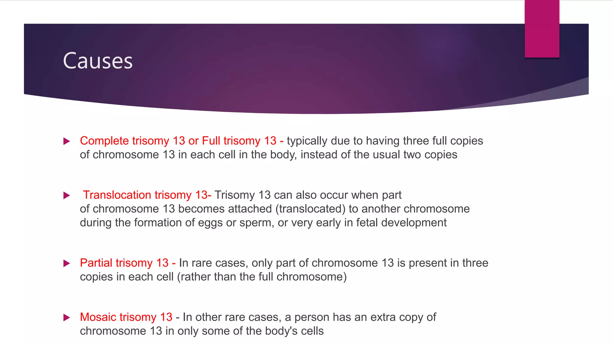 Trisomy 13 | PPTX