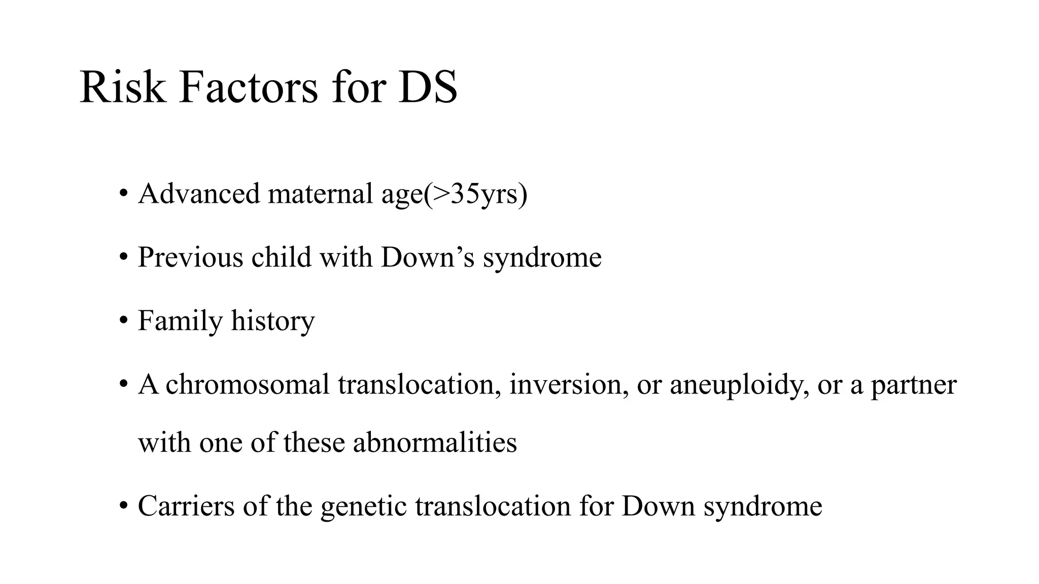 Trisomy 21 and other chromosomal abnormalities PPTX Infertility