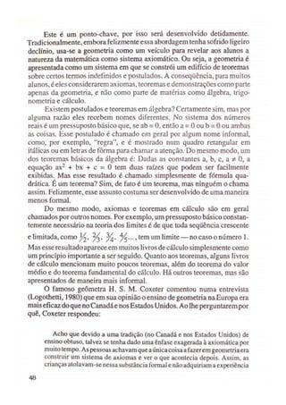 Trissecação do aângulo e tecnicas da geometria