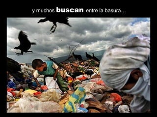 y muchos buscan entre la basura…
 