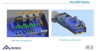 Revit MEP Models
TRITECH
Plant Room Single Level Plant Room in Two Levels
 