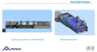 TRITECH
Revit MEP Models
Plant Room 3D ViewSection Generated from 3D MEP Model
 