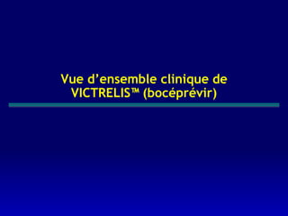 Vue d’ensemble clinique de VICTRELIS™ (bocéprévir)  