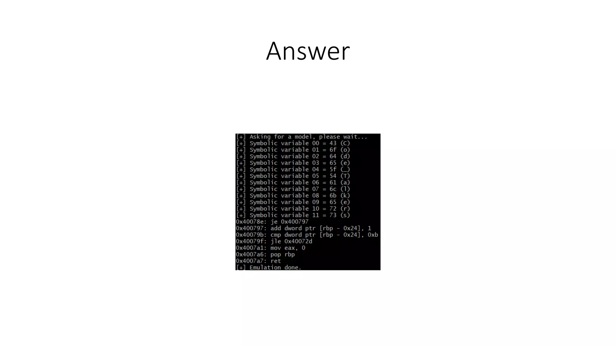 Answer
 