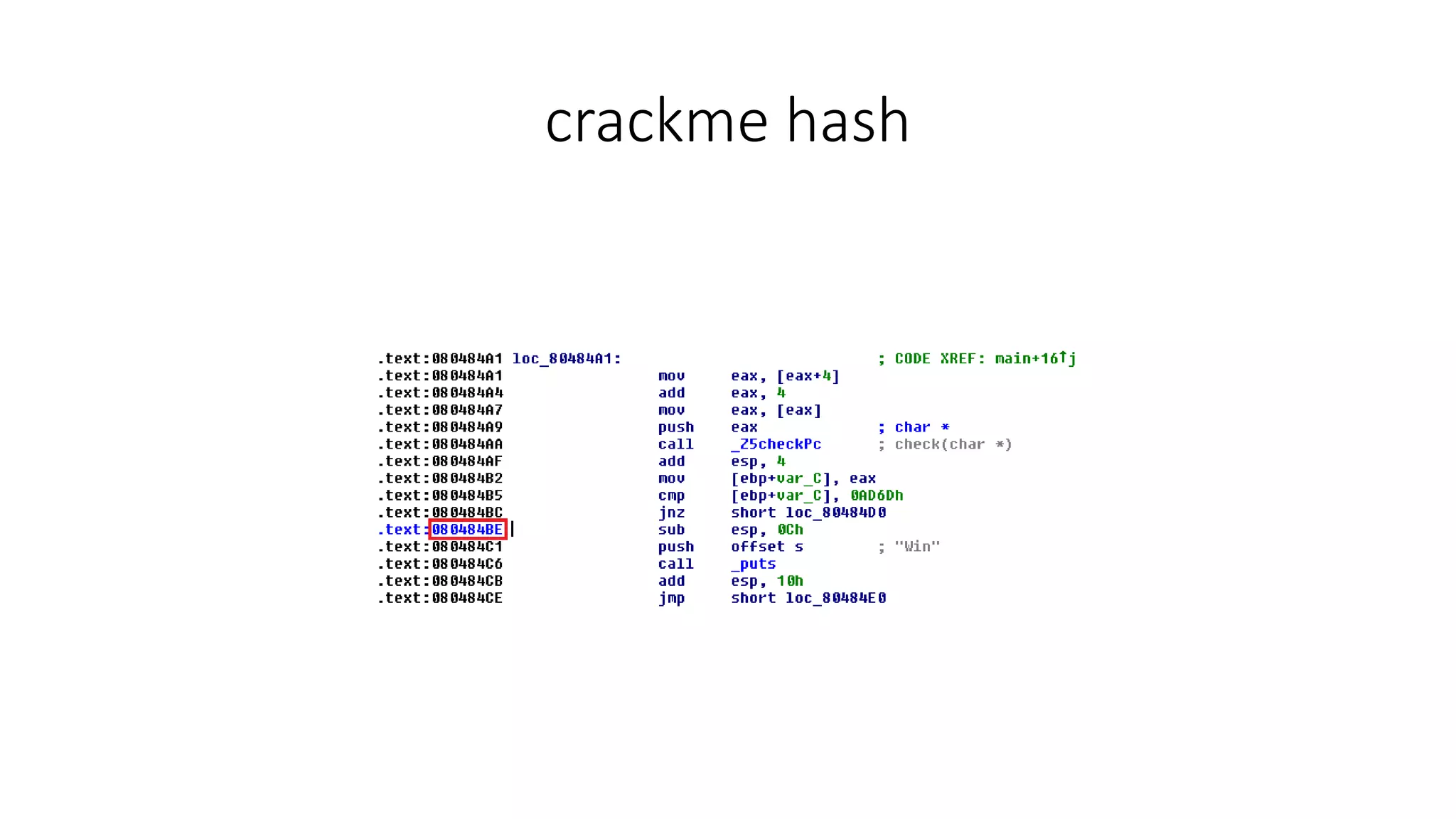 crackme hash
 