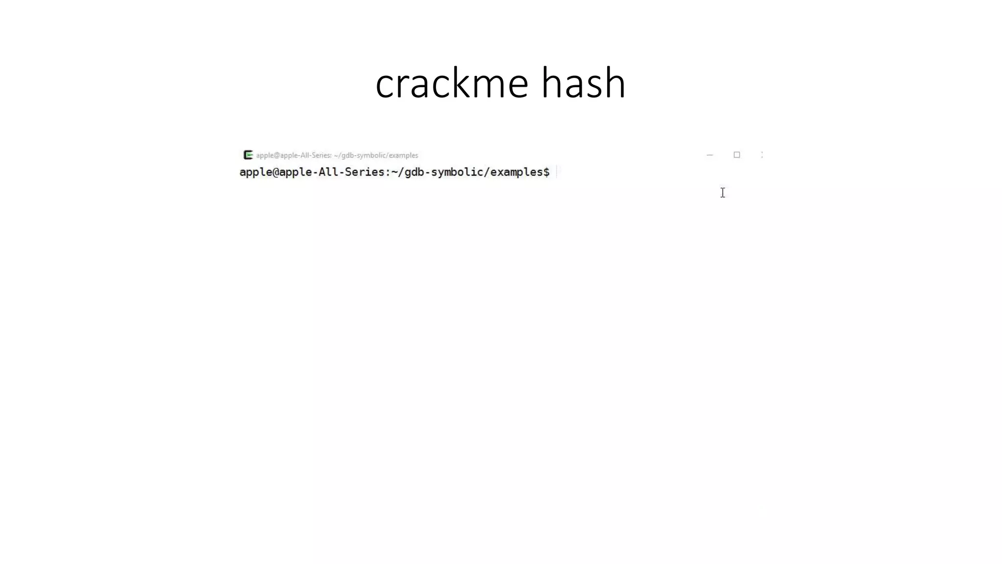 crackme hash
 