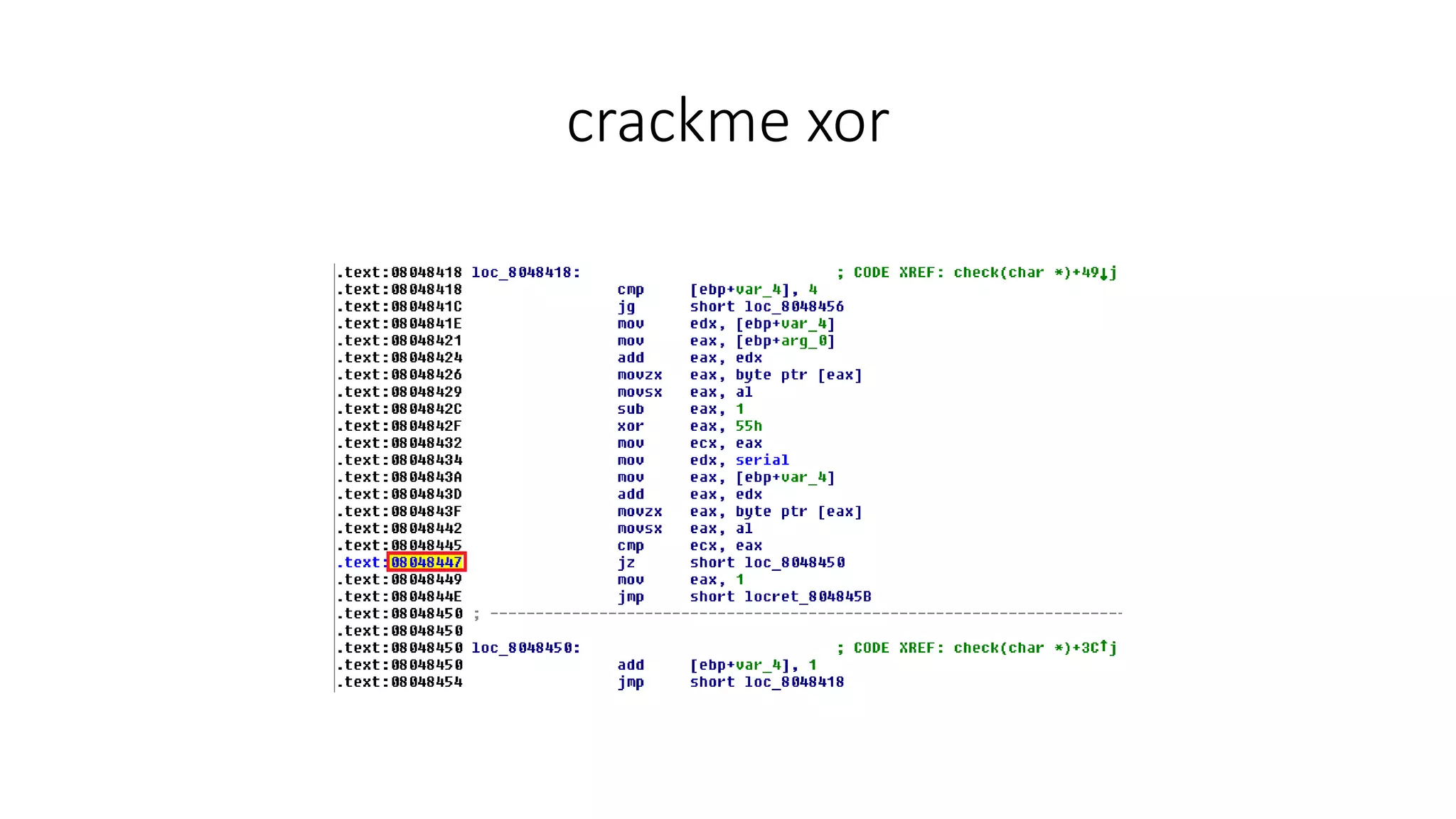 crackme xor
 