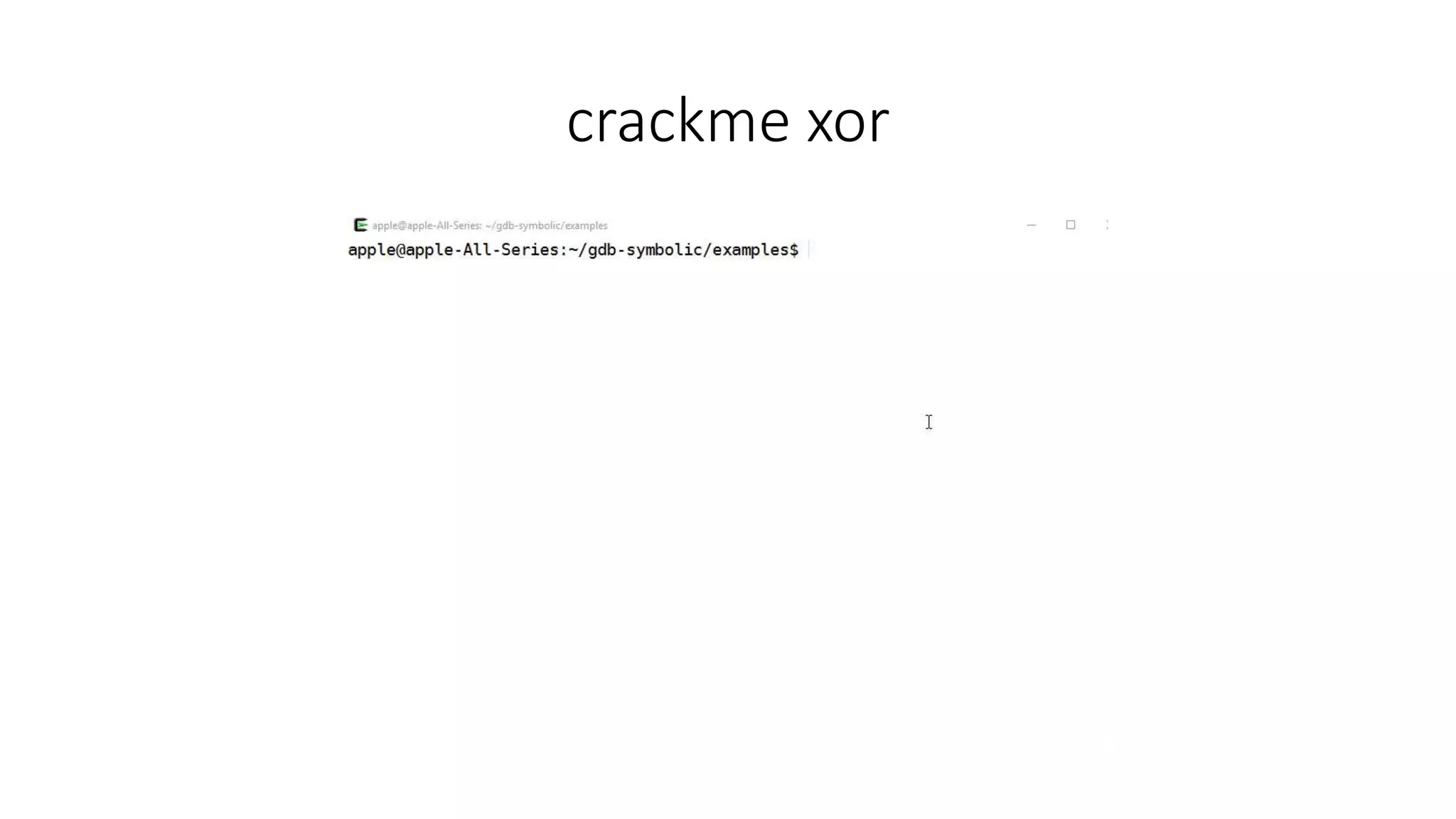 crackme xor
 